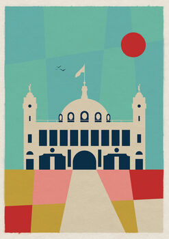 Spanish City Whitley Bay Dome Art Print Poster, 2 of 2