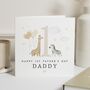 Giraffe Zebra 1st Fathers Day Card, thumbnail 1 of 7