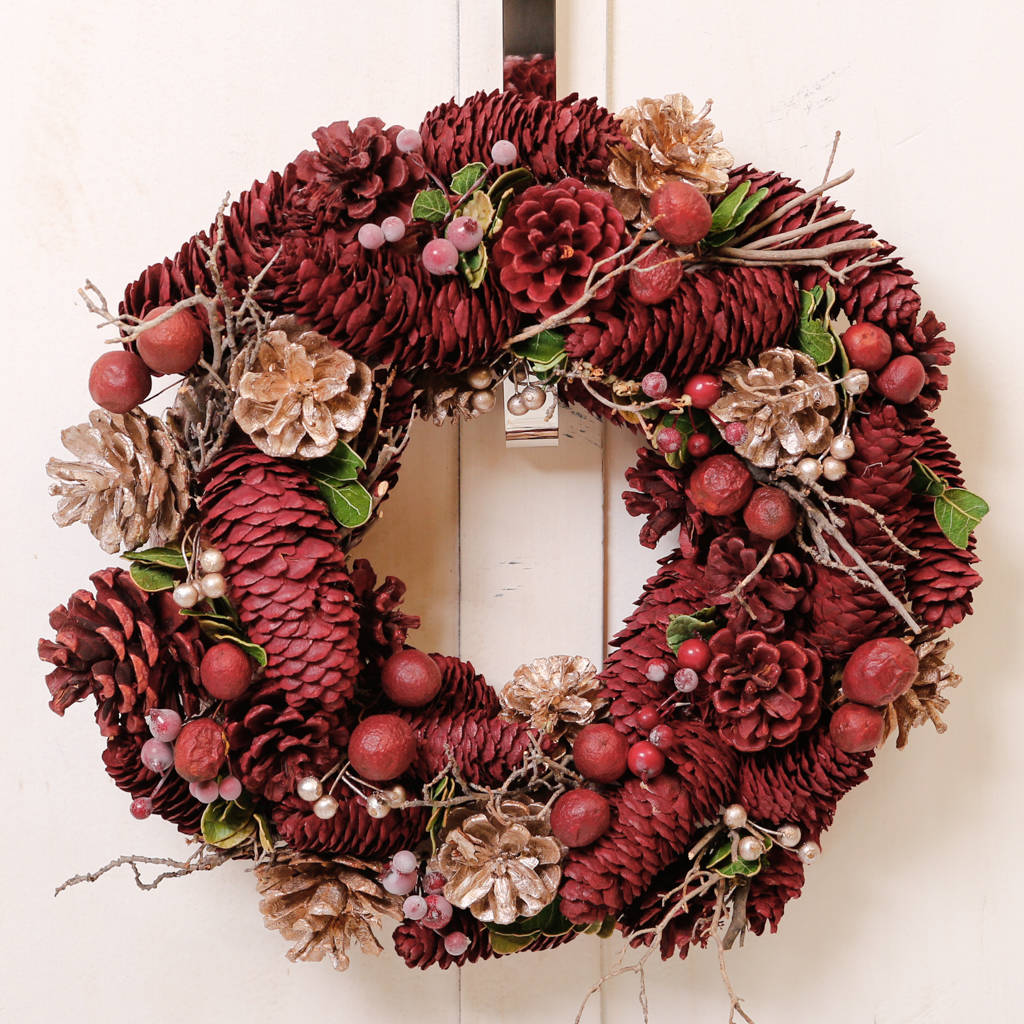 luxury festive fruit and berries christmas wreath by dibor  notonthehighstreet.com