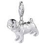 Pug Sterling Silver Charm, thumbnail 3 of 12