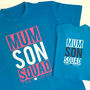 Personalised Mum And Son Squad T Shirt Set, thumbnail 3 of 8