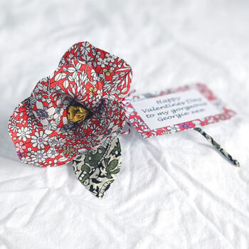 Liberty Fabric Rose Valentines Gift, 5 of 6