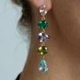 Hanabi Mixed Stone Drop Earrings, thumbnail 4 of 4