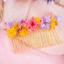 The Botanical Grove Dried Flower Baked Blossom Hair Comb, thumbnail 1 of 4