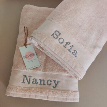 Personalised Premium Cotton Hand Bath Sheet Towel, 2 of 7