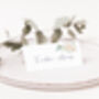 Wedding Place Cards Pastel Green And White Floral, thumbnail 2 of 4