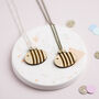 Wooden Bumble Bee Necklace, thumbnail 10 of 12