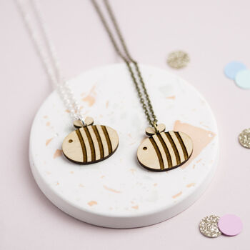 Wooden Bumble Bee Necklace, 10 of 12