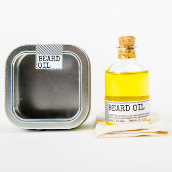 Beard Oil And Face Rag Gift Set, 4 of 5