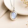 Personalised Sterling Silver Rainbow Moonstone Locket, thumbnail 2 of 11