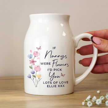 Personalised I'd Pick You Ceramic Flower Jug Vase, 3 of 4