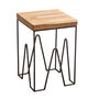 Industrial Teak Root Square 'W' Stool, thumbnail 2 of 7