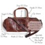 Brown Leather Travel Holdall Bag, thumbnail 6 of 6