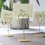Set Of Eight Heart Name Place Holders White / Gold, thumbnail 4 of 6