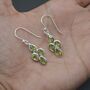 Peridot Sterling Silver Drop Earrings August Birthstone, thumbnail 8 of 9