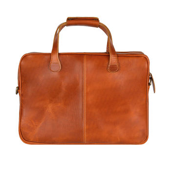 Personalised Buffalo Leather Compact Laptop Satchel, 6 of 10