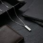 Box Chain Bar Pendant Silver, thumbnail 2 of 9