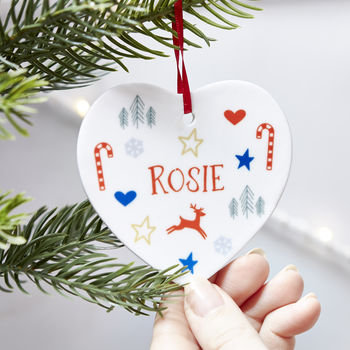 Personalised Heart Christmas Decoration, 2 of 2