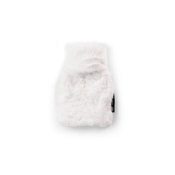 Mini Hot Water Bottle White Faux Fur, 2 of 5
