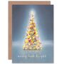 Merry And Bright Tree Christmas Card, thumbnail 1 of 4