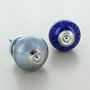 Blue Or Grey Metallic Paint Contrast Cupboard Knobs, thumbnail 1 of 4