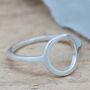 Silver Circle Ring. Geometric Ring, thumbnail 3 of 8