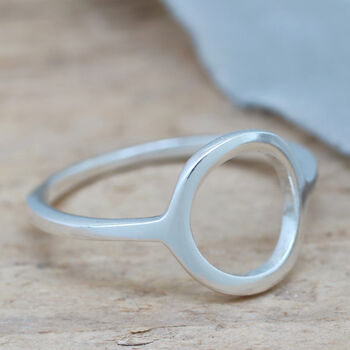 Silver Circle Ring. Geometric Ring, 3 of 8
