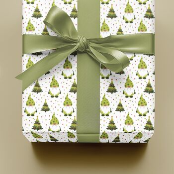 Premium Quality Gnome Christmas Gift Wrapping Paper, Superior Thickness, 6 of 8