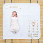 Personalised Scandi Star Baby Milestone Blanket, thumbnail 1 of 4