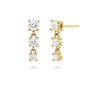 Short Crystal Gemstone Drop Earrings, thumbnail 1 of 8