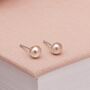 5mm Sterling Silver Pink Pearl Stud Earrings, thumbnail 1 of 7