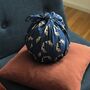 Midnight With Gold Reindeers Fabric Gift Wrap Furoshiki, thumbnail 1 of 7