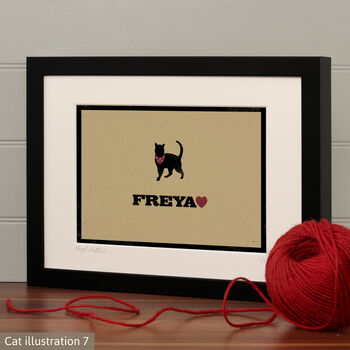 Personalised Cat Lover Gift Print For One Or Two Cats, 9 of 12
