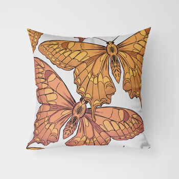 Yellow Butterflies Water Resistant Outdoor Cushion, 3 of 3