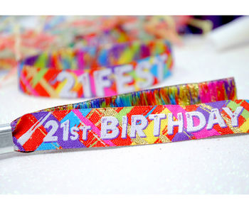 21st Birthday Party Festival Wristbands 21 Fest, 4 of 7