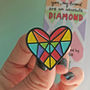 Rainbow Diamond Heart Pin, thumbnail 6 of 8