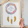 Personalised Name Dream Catcher Print For Children, thumbnail 3 of 11