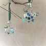 Set Of Six Green And Blue Bauble Christmas Baubles Tree Decor, thumbnail 2 of 4