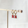 Red Glass Earrings, thumbnail 5 of 10
