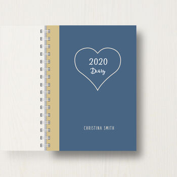 Personalised 2022 Diary With Love Heart, 8 of 10