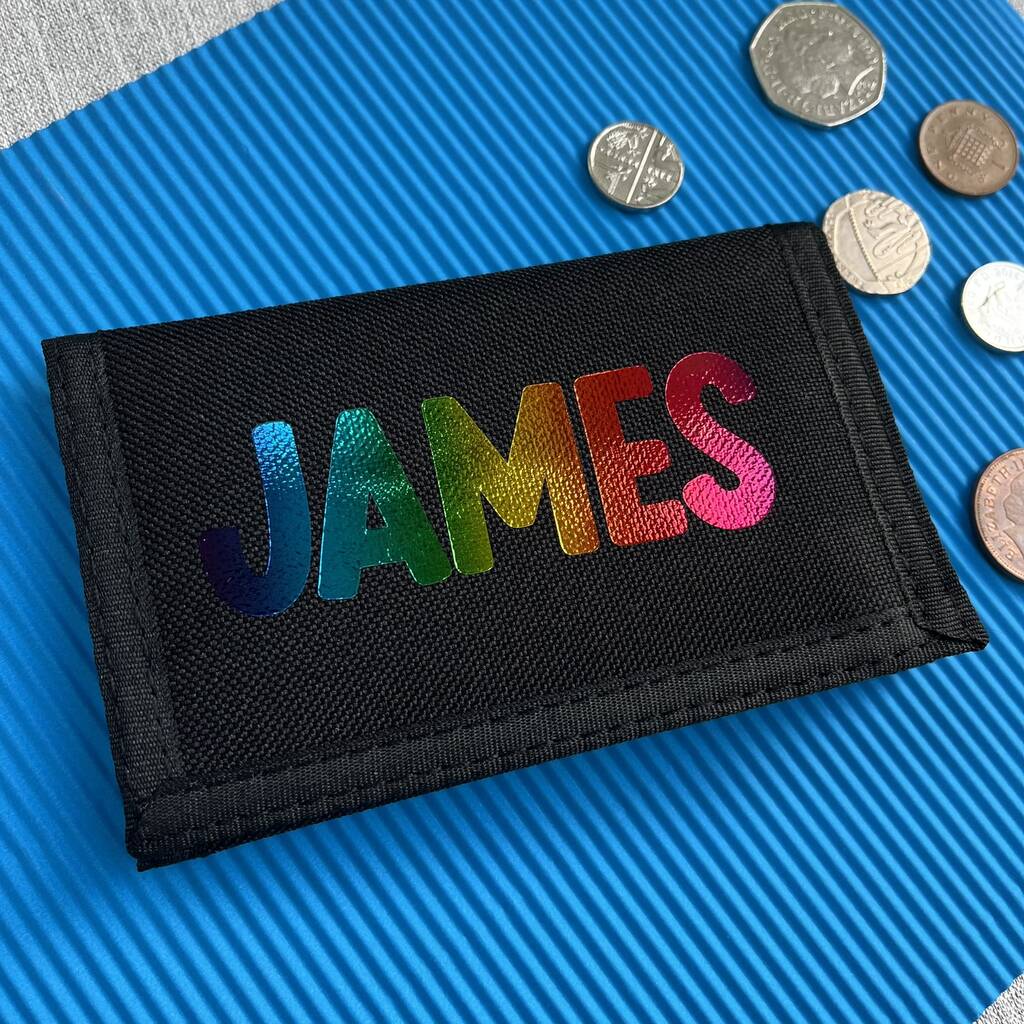 Personalised Stocking Filler Children's Rainbow Wallet, 1 of 4