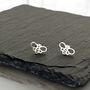Sterling Silver Little Bee Stud Earrings, thumbnail 1 of 6