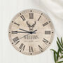 Vintage Inspired Stag Personalised Kitchen Clock, thumbnail 1 of 5