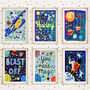 Personalised Children’s Space Prints – Set Of Two To Six, thumbnail 1 of 9