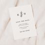 Minimal Monogram Wedding Save The Dates, thumbnail 1 of 4