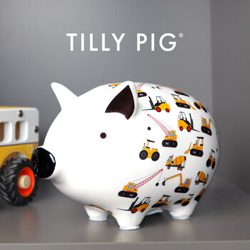 Tilly Pig Construction Piggy Bank, 2 of 10