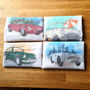 Set Of Four Handkerchiefs With Classic British Cars, thumbnail 7 of 10