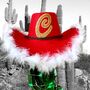 Personalised Feather Trim Christmas Cowboy Hat, thumbnail 1 of 9