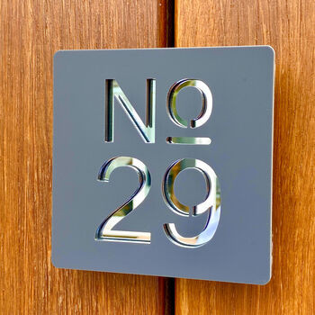 Square Modern House Address Sign, 3 of 3