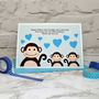 'Little Monkeys' Personalised Father's Day Card, thumbnail 1 of 4